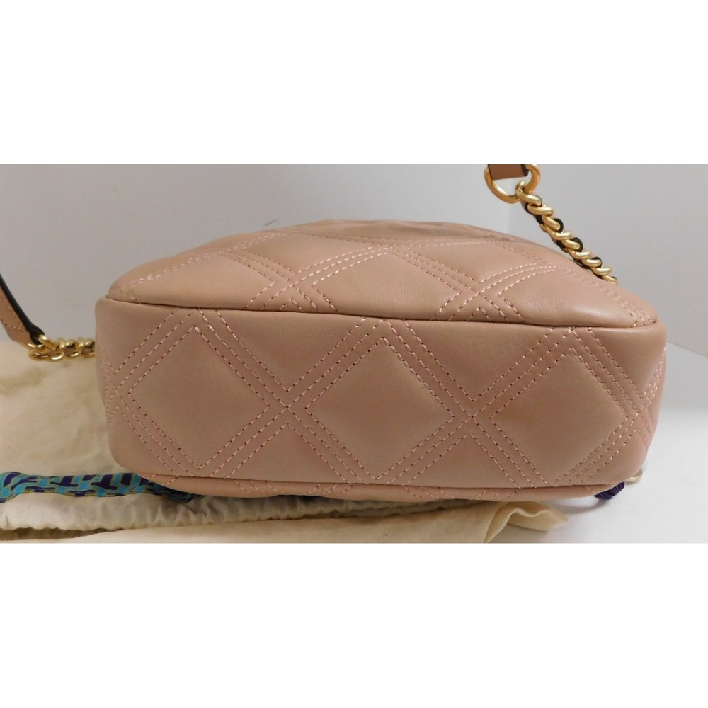 New Tory Burch Fleming Pink Quilted Camera Crossbody Shoulder‎ Bag NWOT - Picture 6 of 8